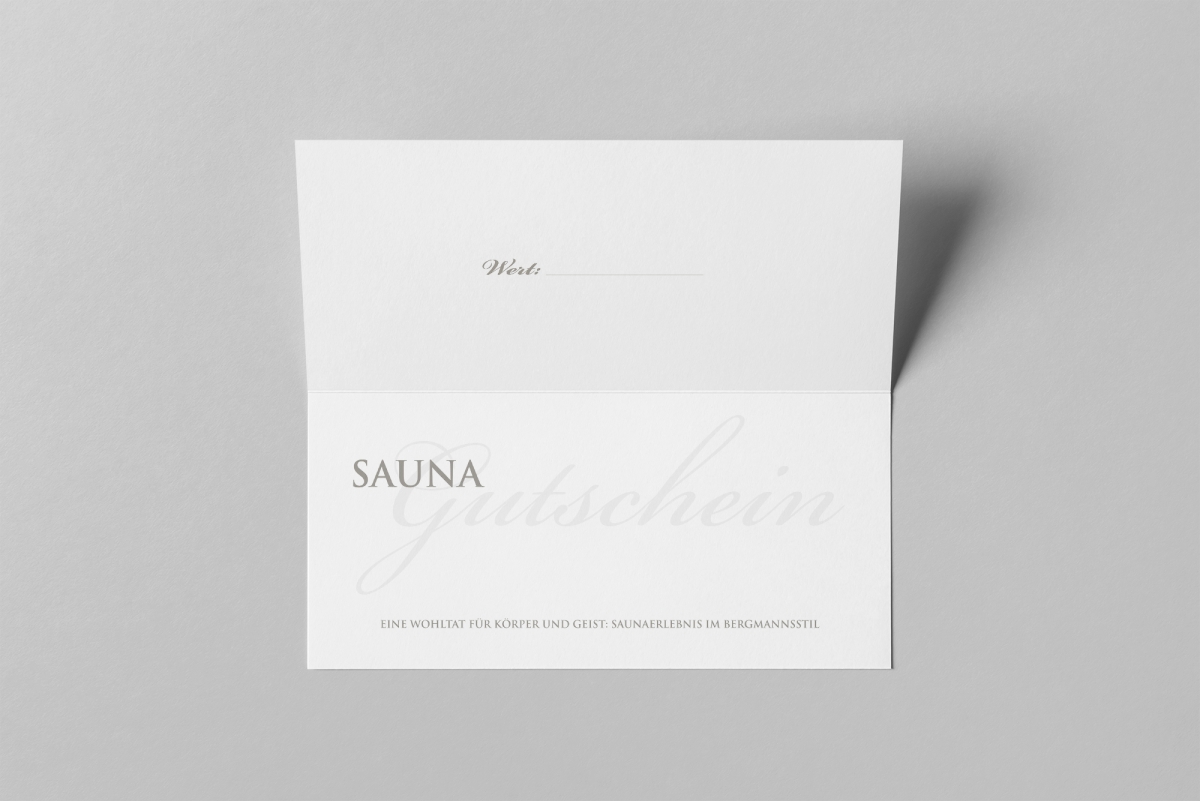 Geschenkgutschein Sauna