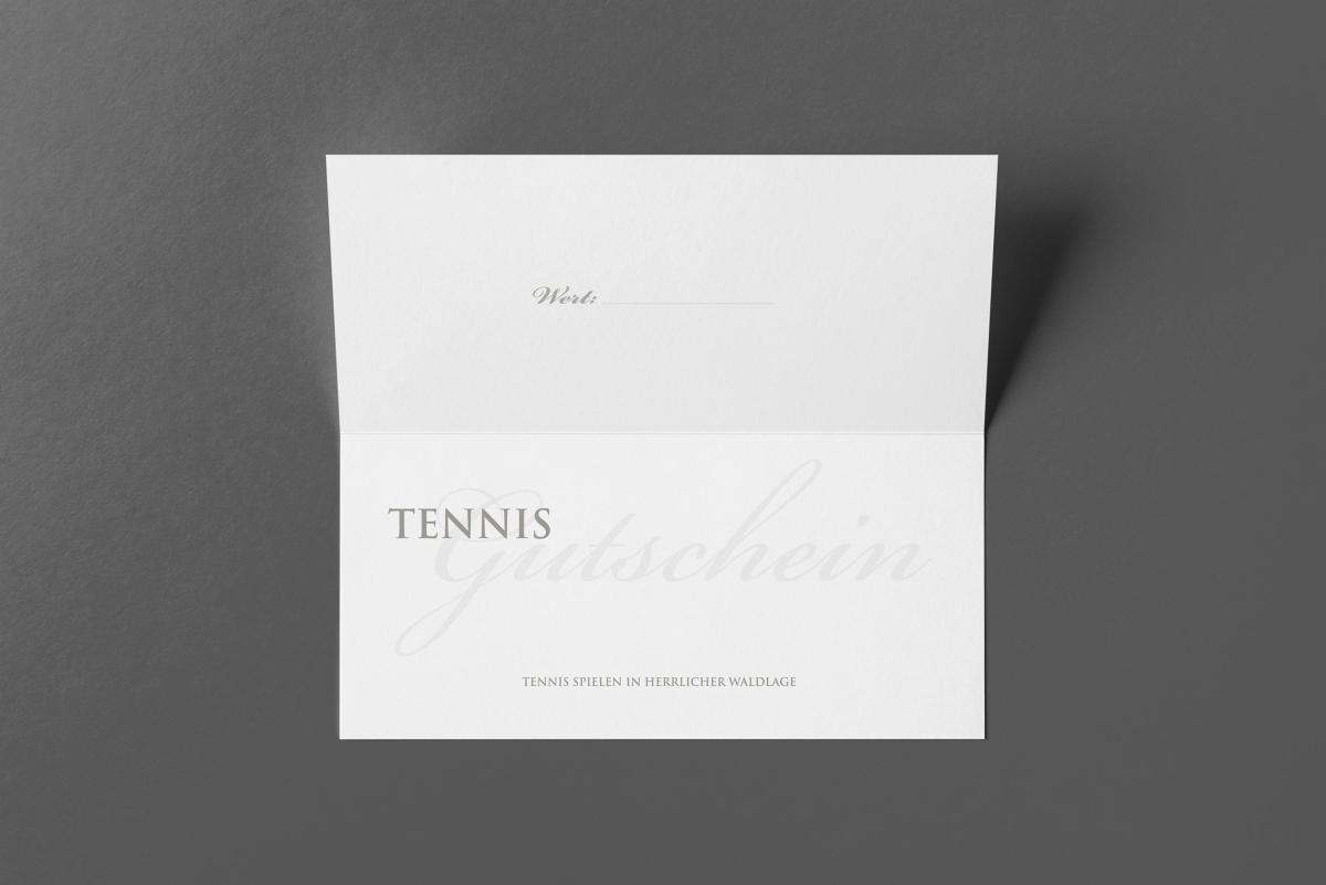 Geschenkgutschein-Tennis